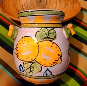 Lemon Theme Ceramic Vase